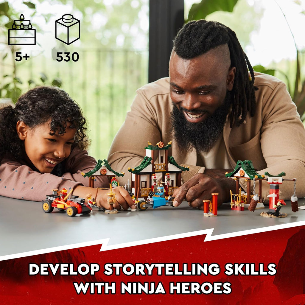 Creative Ninja Brick Box 71787, Toy Storage, Bricks to Build Dojo, Ninja Car, Motorbike, 6 Minifigures P461404