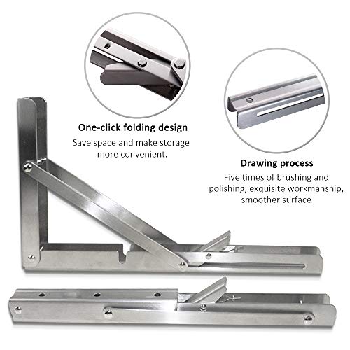 Folding Shelf Brackets Heavy Duty Stainless Steel Q463279