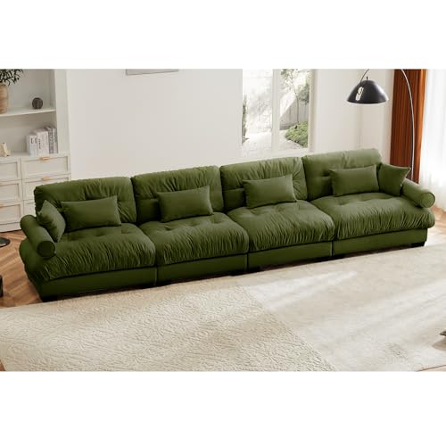 130" Modular Sectional Sofa with Movable Ottoman Q88443