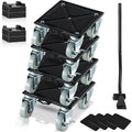 Carbon Steel Furniture Dolly with 360° Rotatable PP Silent Wheels and Brakes, 1320 lbs Capacity A616515