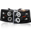 LED Projector Headlights Pair for Chevy Silverado 1500 2500HD 3500HD O74319