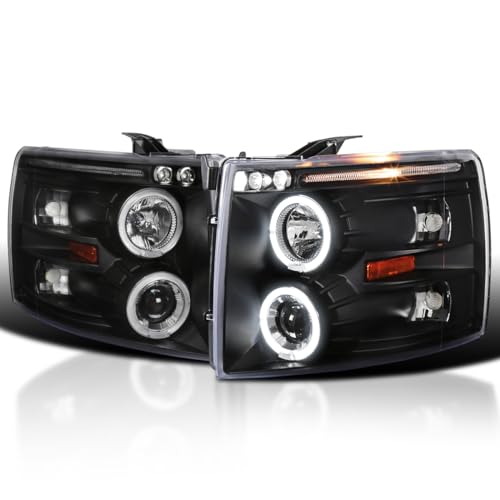 LED Projector Headlights Pair for Chevy Silverado 1500 2500HD 3500HD O74319