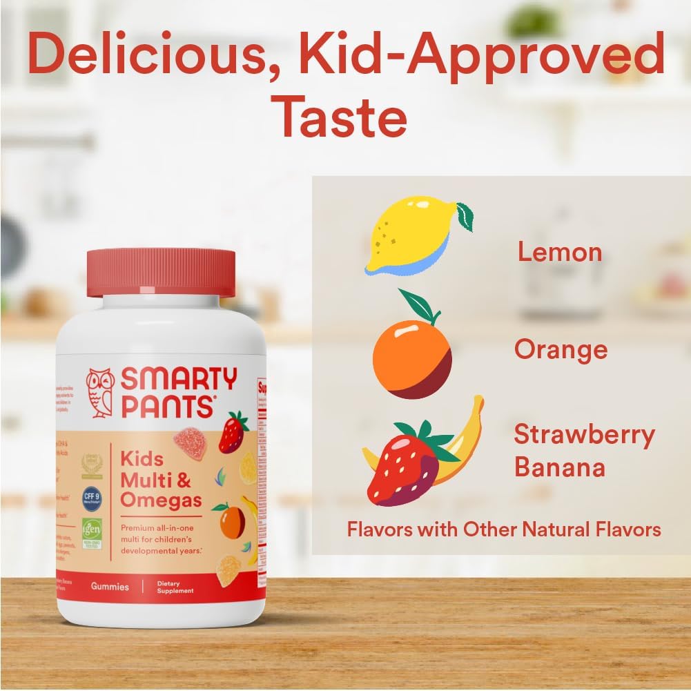 120 Count Kids Multivitamin Gummy with Omega 3 DHA EPA Fish Oil Q31329