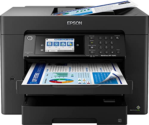 Wireless All-in-One Inkjet Printer with Auto Duplex, Copy Scan Fax, Two 250-Sheet Trays, 50-Sheet ADF U57073