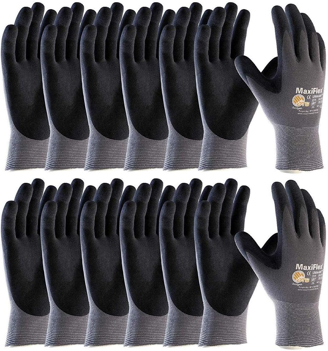 Seamless Knit Nylon/Lycra Glove with Nitrile Coated Micro-Foam Grip, Small I74435