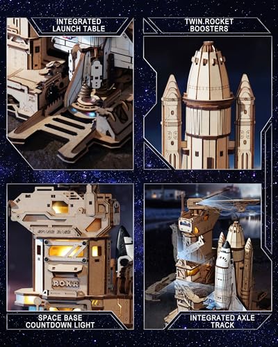 3D Wooden Space Shuttle Puzzle with Lighting Y3544