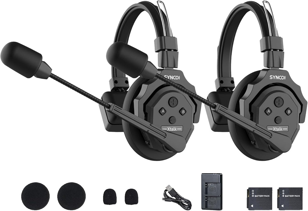 2.4GHz Wireless Headset with Microphone Intercom System (2PCS) N319