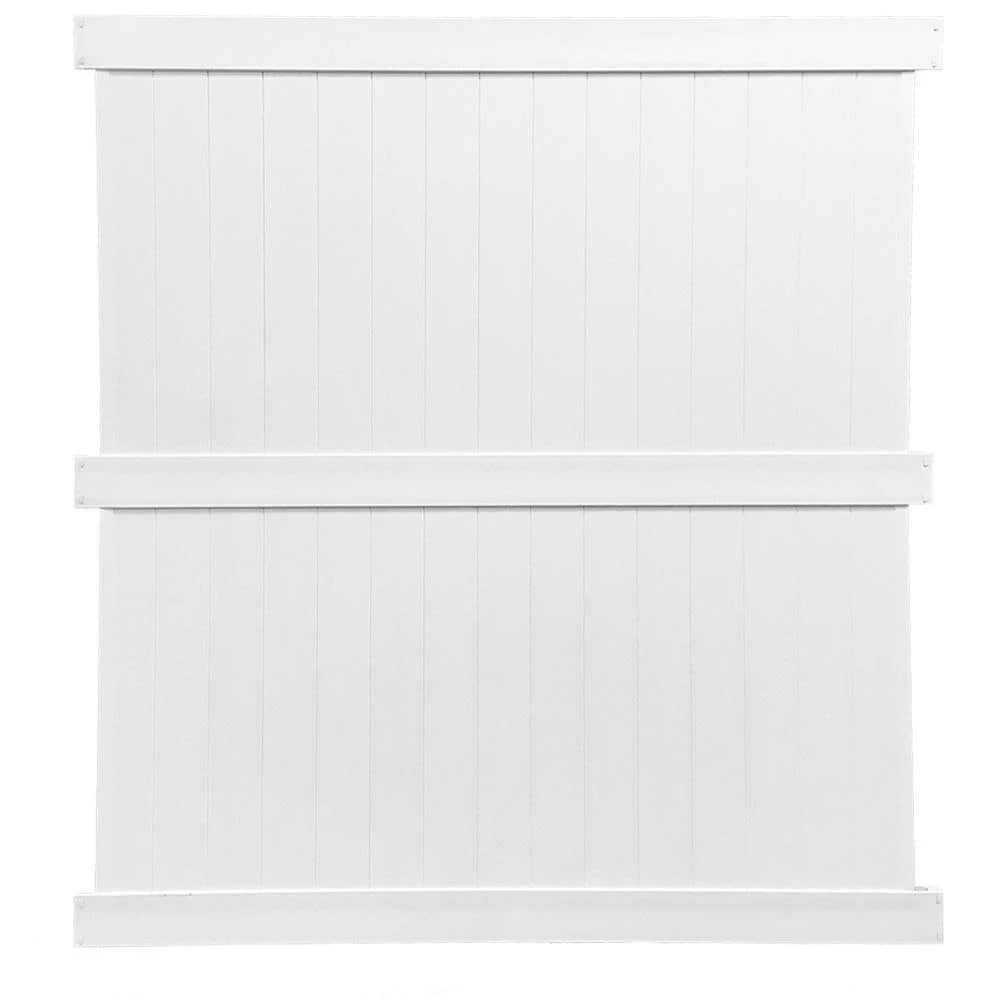 White Vinyl Privacy Fence Panel Kit G495923