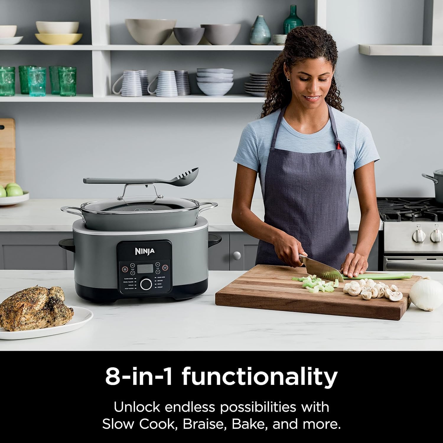 8.5 Quart Multi-Cooker with Nonstick Oven Safe Pot U42037