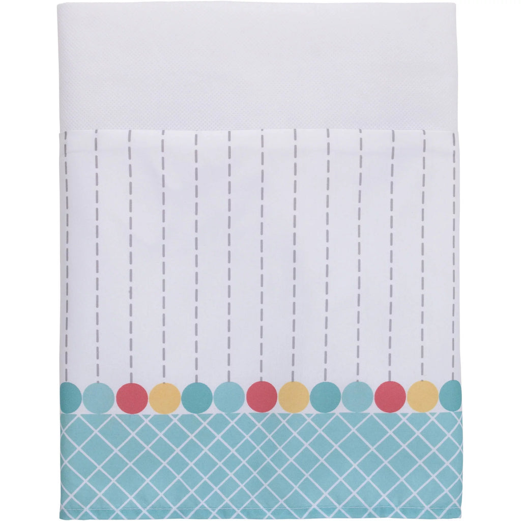 4-Piece Crib Bedding Set, Gray, Red, Blue R460
