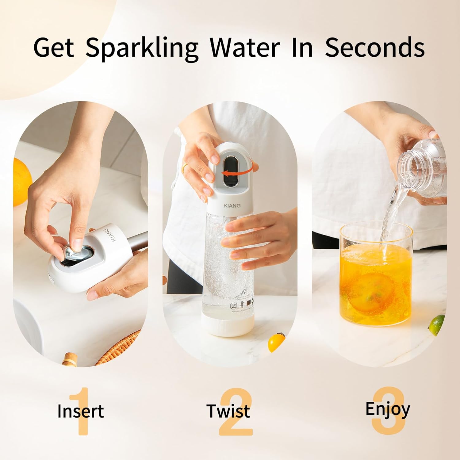 White Soda Maker Compatible With 8 Grams CO2 Charger C167
