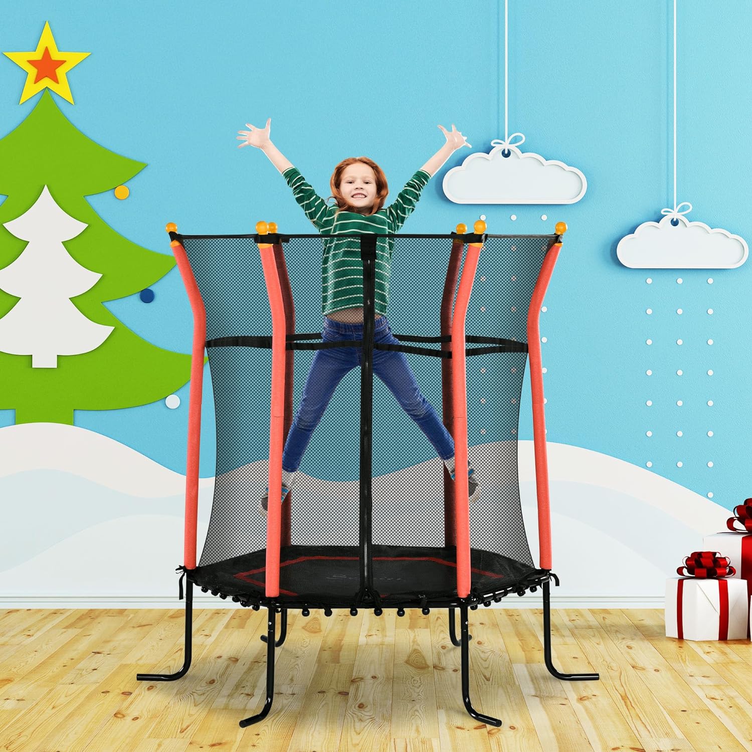 Toddler Trampoline With Safety Enclosure G9304