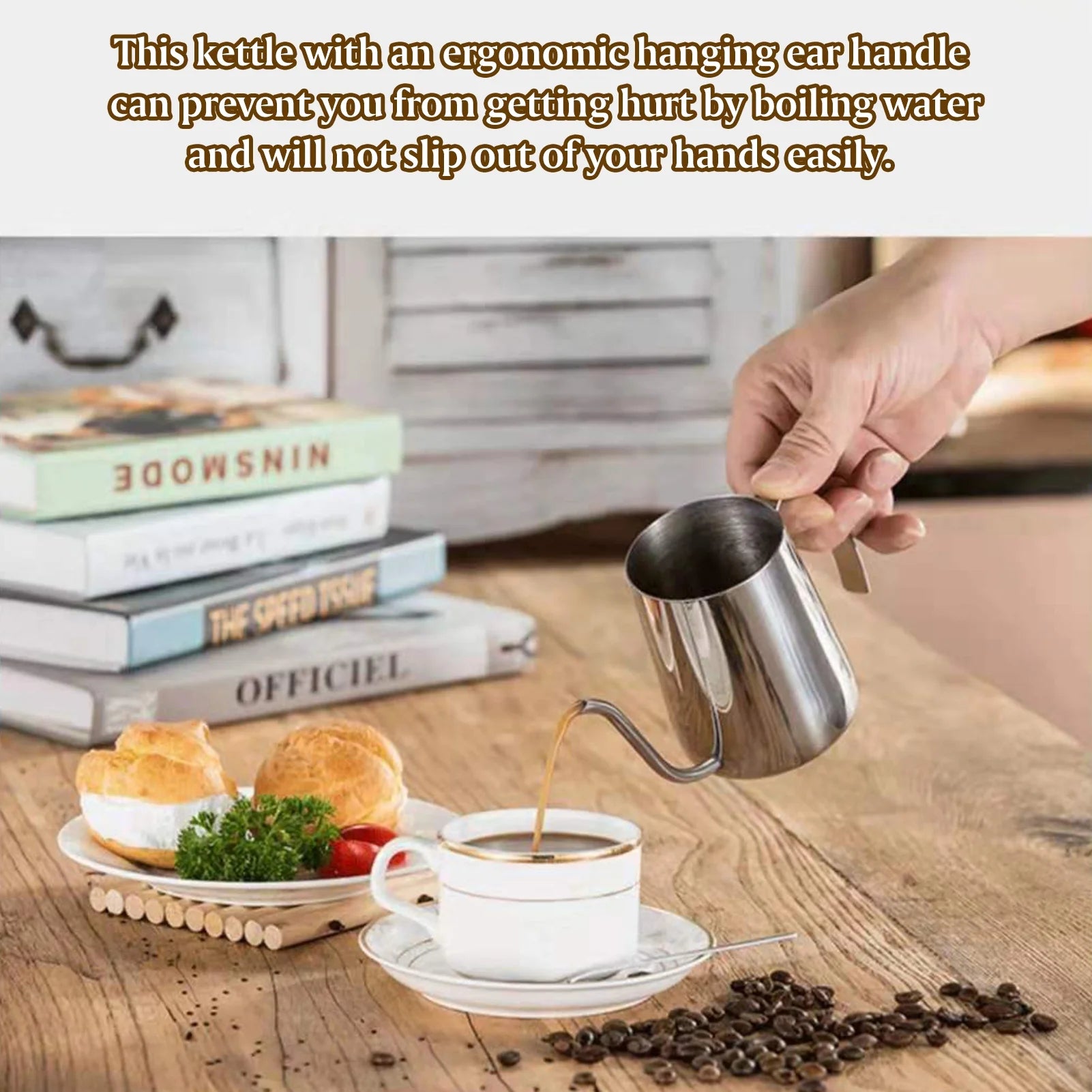 350Ml Stainless Steel Gooseneck Coffee Kettle D398