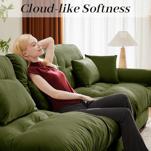 130" Modular Sectional Sofa with Movable Ottoman Q88443