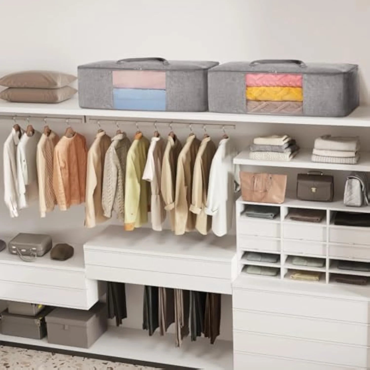 105L Extra Large Storage Bags with Zippers and Handles I414