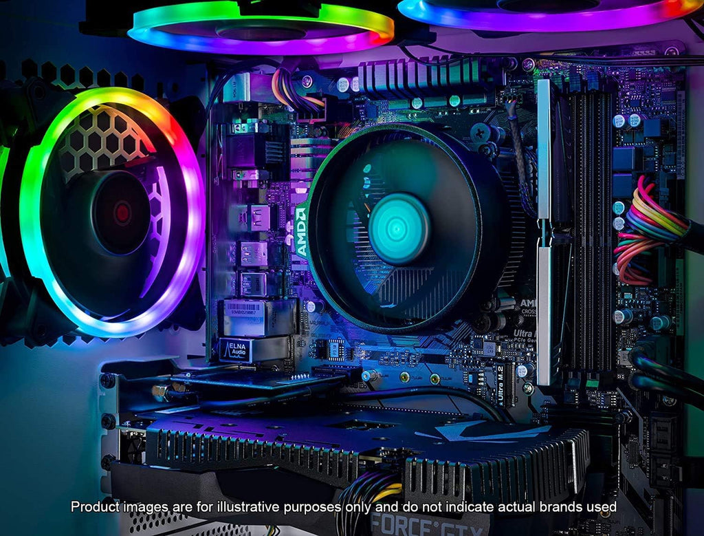 RYZEN 5 2600X 6-Core 3.6 GHz GTX 1660 6G 500GB SSD 16GB DDR4 3000MHz RGB Fans Windows 10 Home Gaming Desktop PC S72095