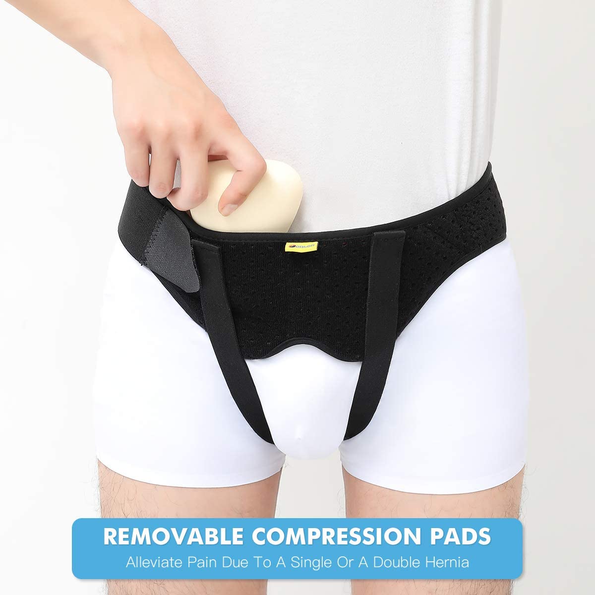 Hernia Belt Truss with 2 Removable Compression Pads D6097