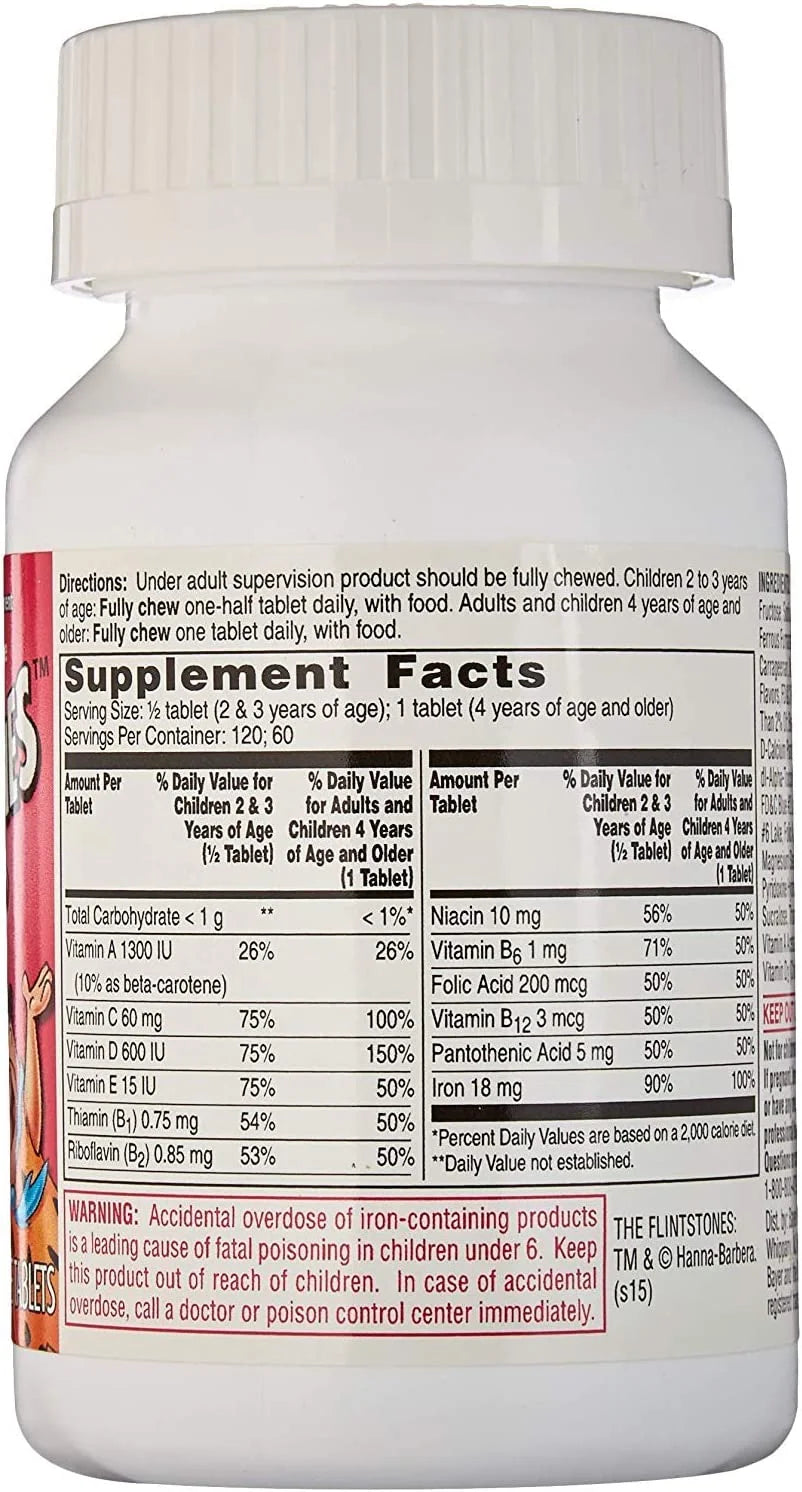 Children's Multivitamin with Iron Chewables, 60 ct, 3 pack F586366