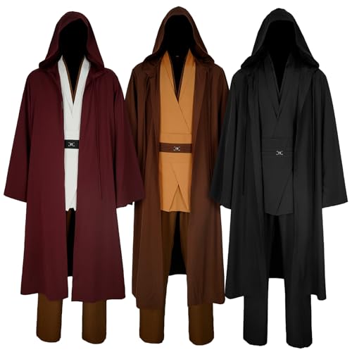 Men's Tunic Hooded Robe Halloween Cosplay Costume Set D66796