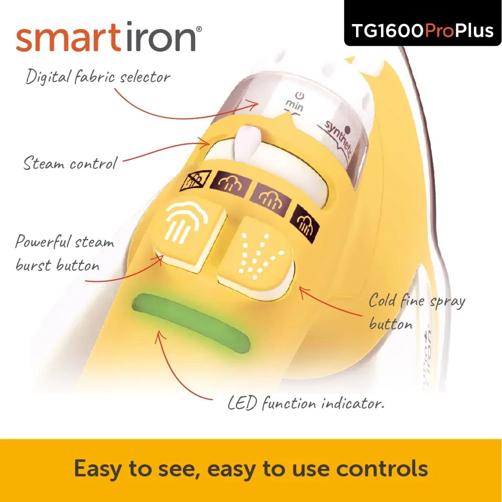1800 Watt Yellow Steam Iron J561594