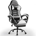 Blue PU Leather Ergonomic Gaming Chair with Footrest R2872