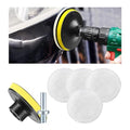 7PCS 3 Inch Car Wool Polishing Buffing Pads with M10 Drill Adapter E493780