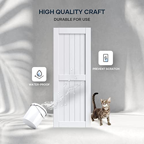White Barn Door with Sliding Door Hardware Kit I680990