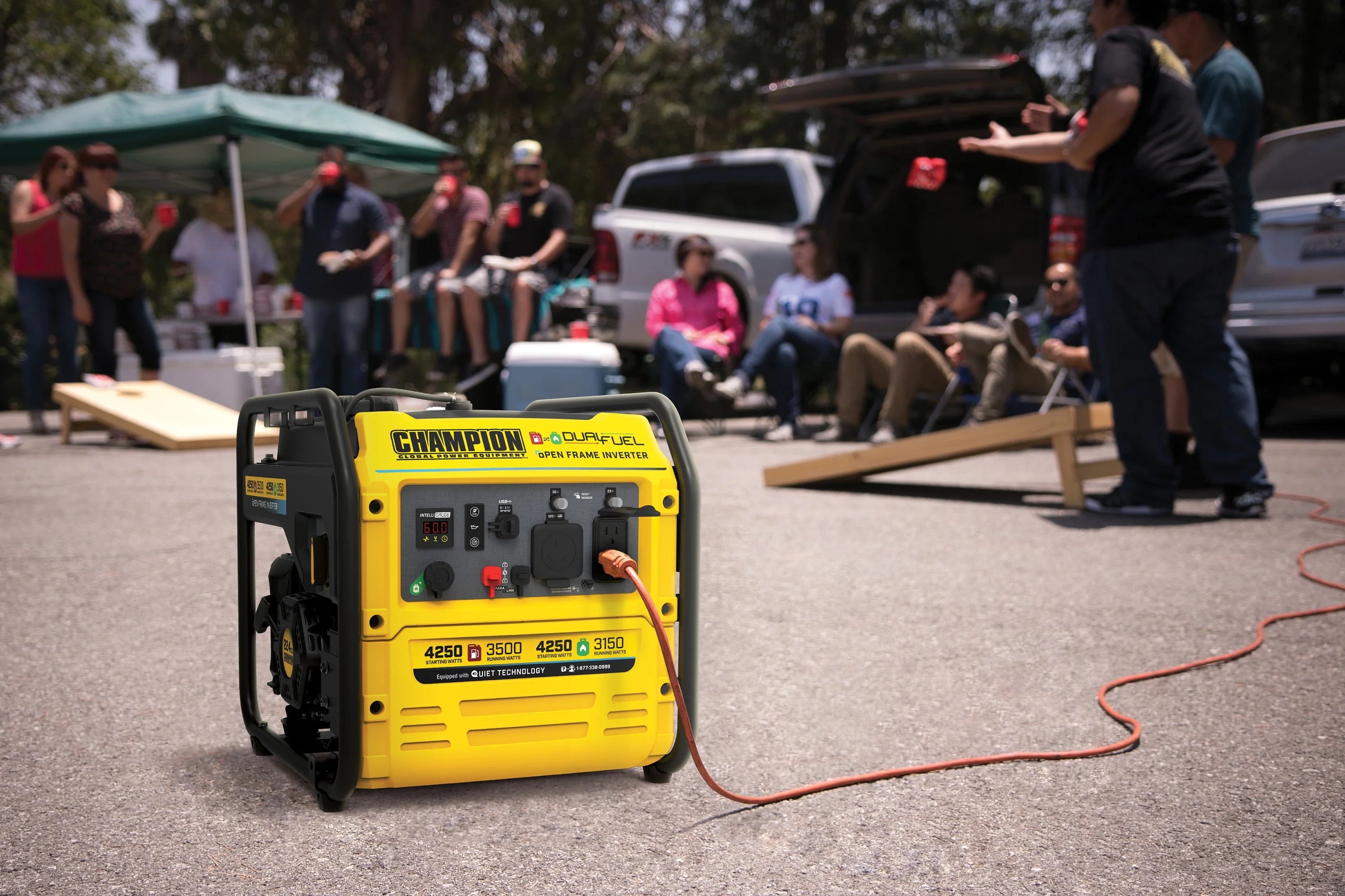 4250-Watt Dual Fuel Open Frame Inverter Generator U26123