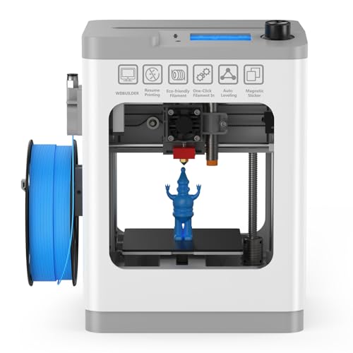 Mini 3D Printer, FDM 3D Printer, Fully Assembled Auto Leveling, Resume Printing, Removable Flexible Magnetic Build Plate Z794734