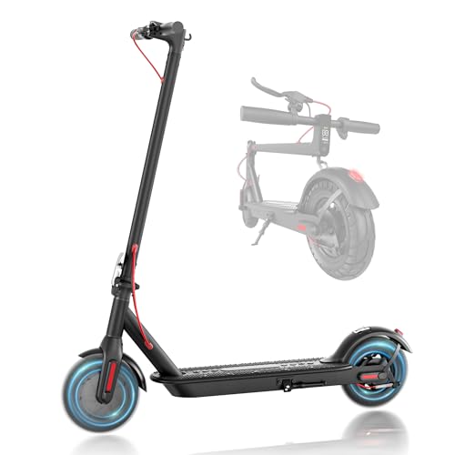 19MPH 17-Mile Range 430W Peak Motor Foldable Electric Scooter with 10" Tires & Dual Braking System N922179