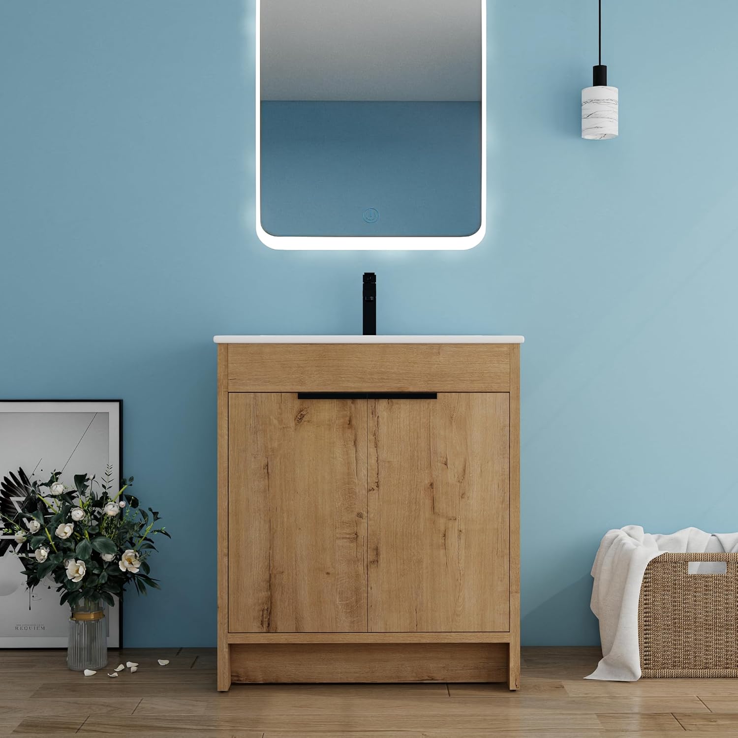 30 Inch Freestanding Single Sink Bathroom Vanity O356
