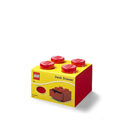Red Plastic Stackable Desk Drawer with 8 Knobs H9851