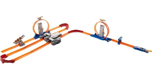 Hot Wheels Toy Car Track Set with Motorized Booster M2453