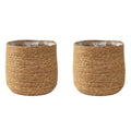 Seagrass Flower Pot - Woven Decorative Basket with Film Insert L355