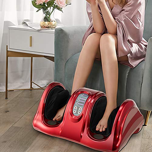 Burgundy Shiatsu Foot and Calf Massager Machine K686