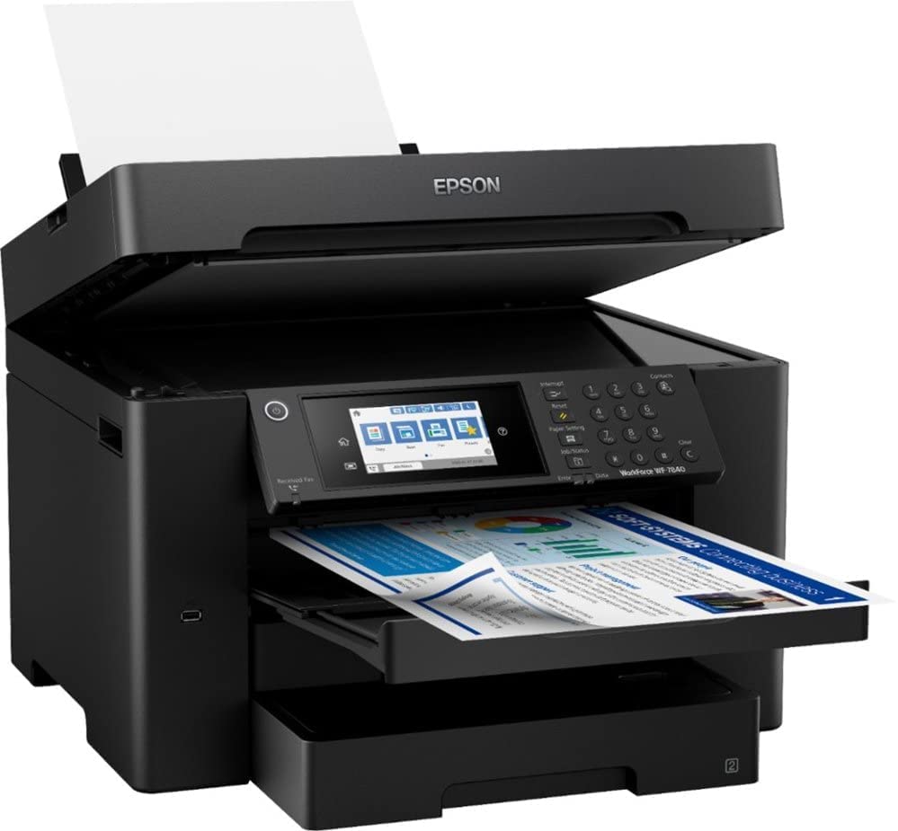 Wireless All-in-One Inkjet Printer with Auto Duplex, Copy Scan Fax, Two 250-Sheet Trays, 50-Sheet ADF U57073