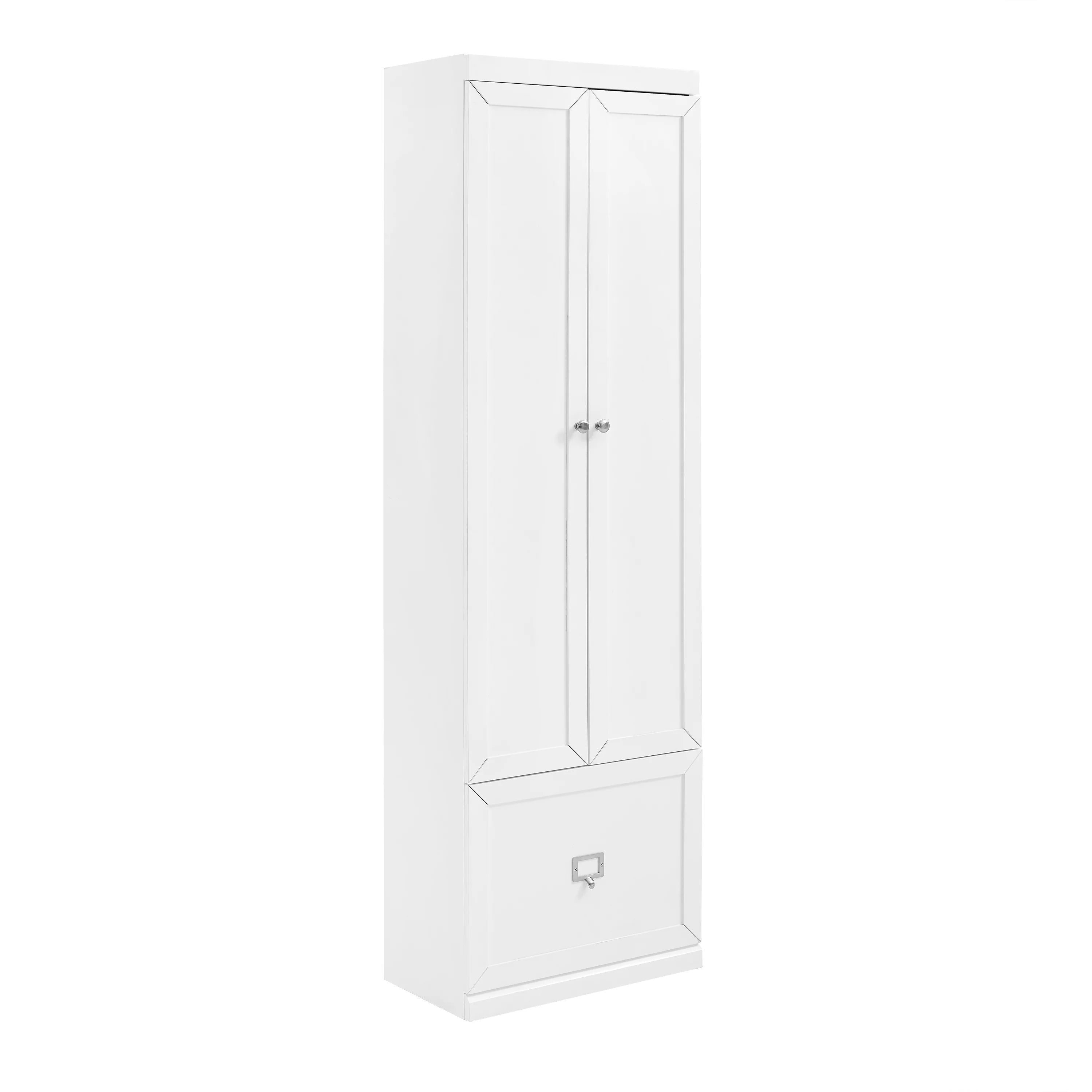 White Wood Convertible Pantry Closet V864641