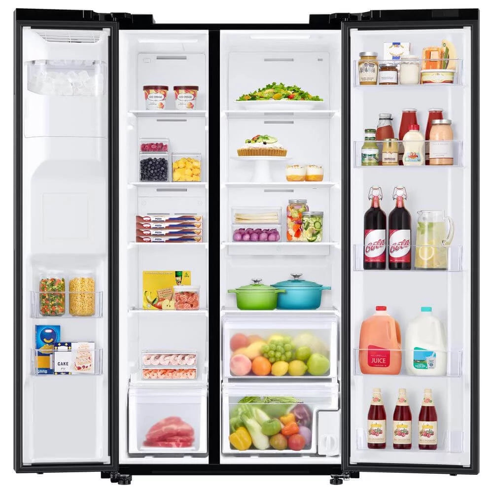 Black Stainless Steel Side-by-Side Refrigerator Q38049