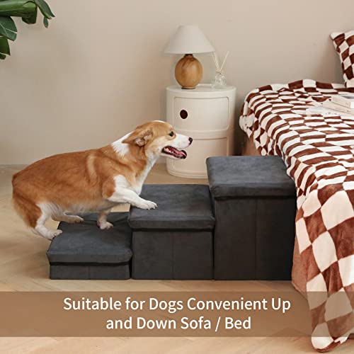2-Tier Adjustable Pet Steps for Small Medium Dogs V55913