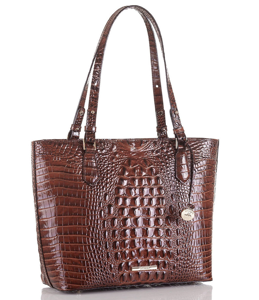 Medium Misha Embossed - Pecan/Gold J4818