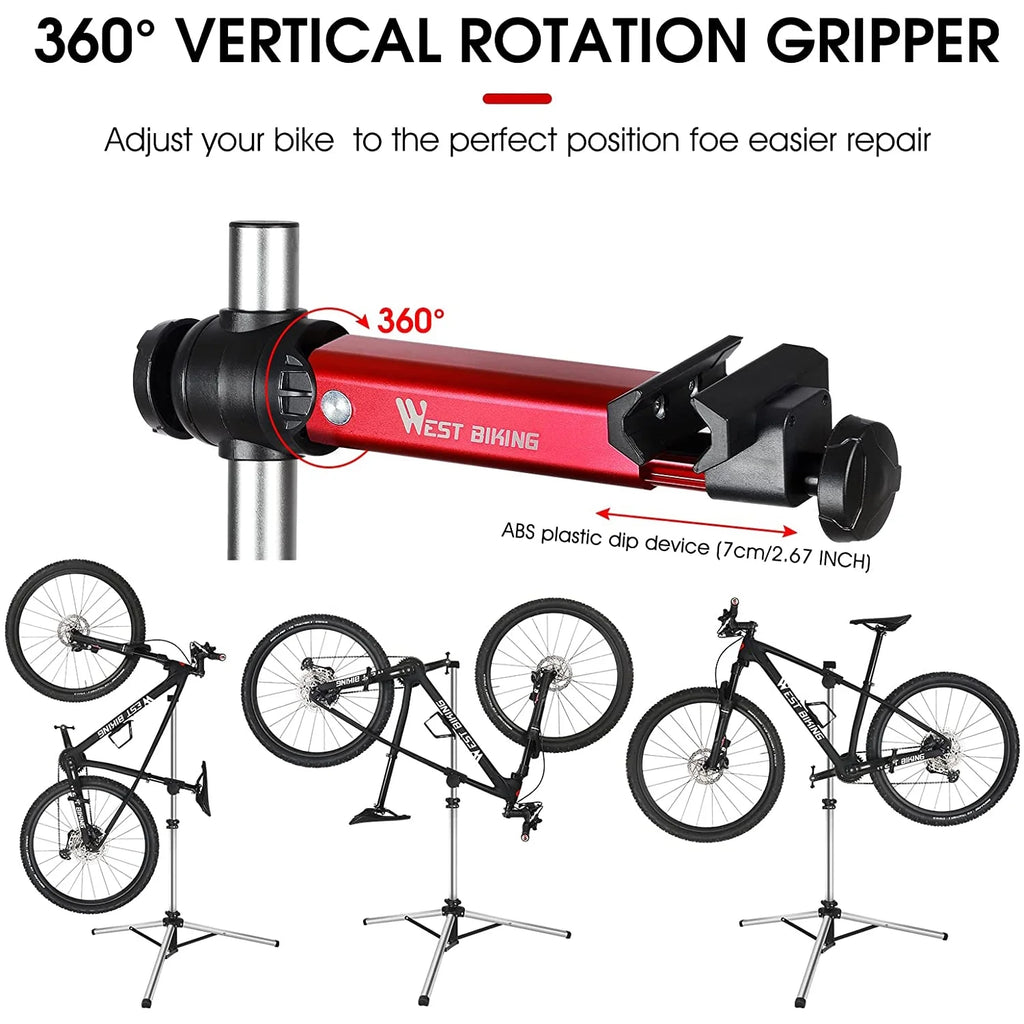 Adjustable Bike Repair Stand with Tool Tray O314