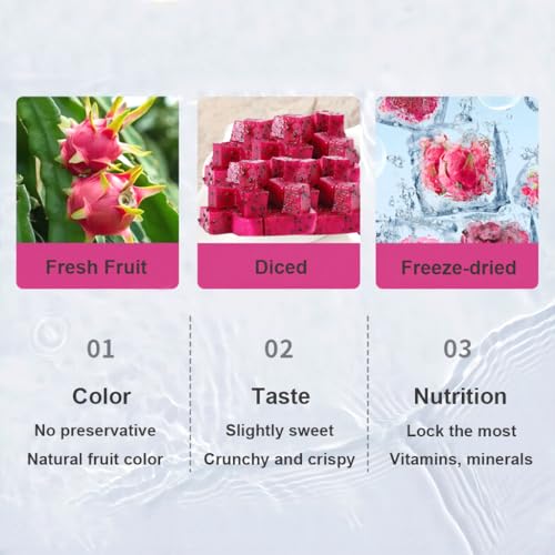 Freeze-dried Diced Dragon Fruit, 3.52oz L29663