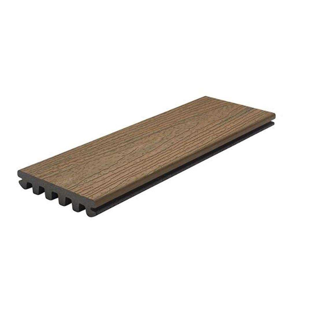 1 in. x 6 in. x 12 ft. Toasted Sand Grooved Edge Brown Composite Deck Board B3806
