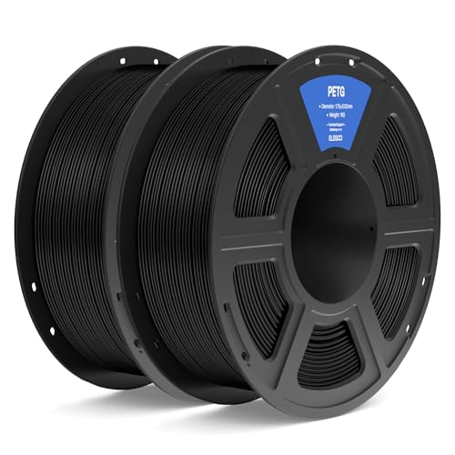 Black PETG Filament 1.75mm 2KG 2 Spool V3968
