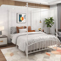 Queen Size Black Metal Canopy Bed Frame with Headboard T952