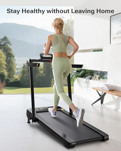 Walking Pad Treadmill with Incline, 2.5 HP Under Desk Treadmill, Foldable Compact Treadmill with LED Display Remote Control 265lbs Weight Capacity S26228
