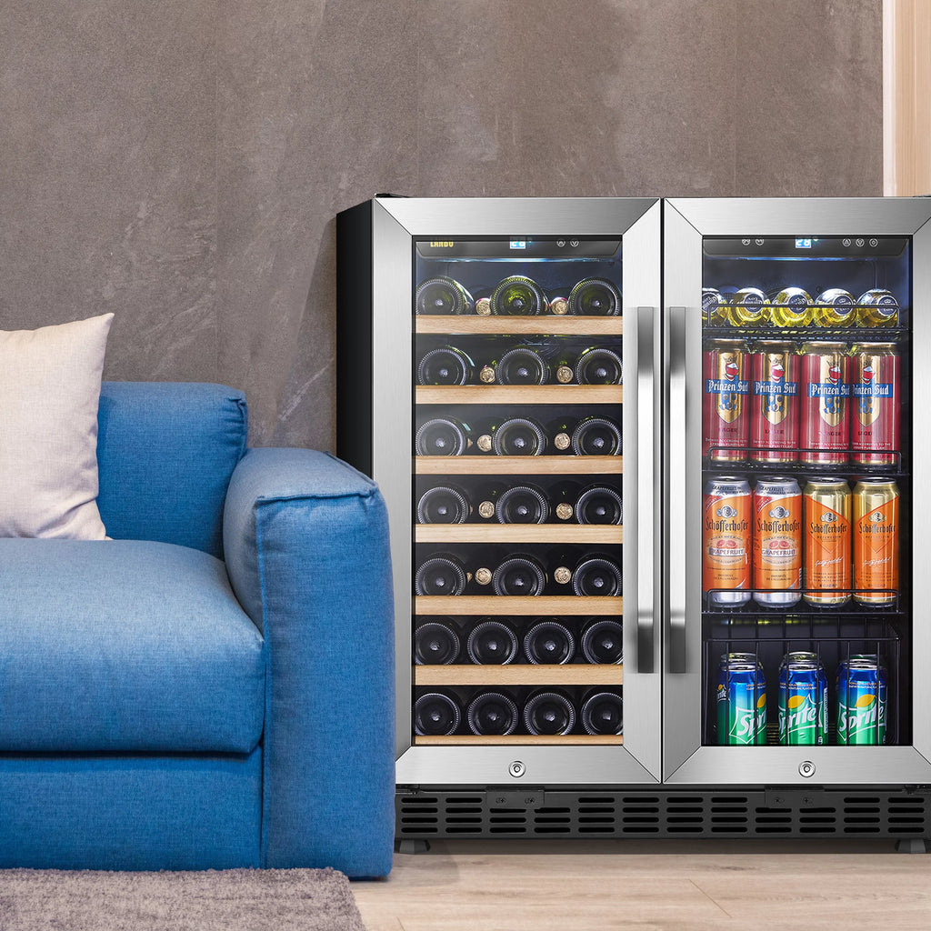 70 Can 33 Bottle Under Counter Dual Zone Wine Refrigerator 30 inch Width V667789