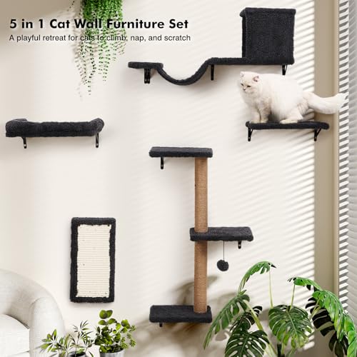 Gray Cat Wall Shelves H47780