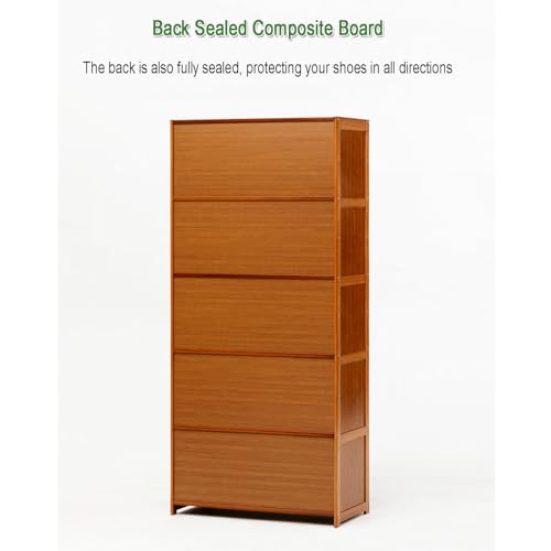 Bamboo Shoe Storage Cabinet with Flip Door N37774