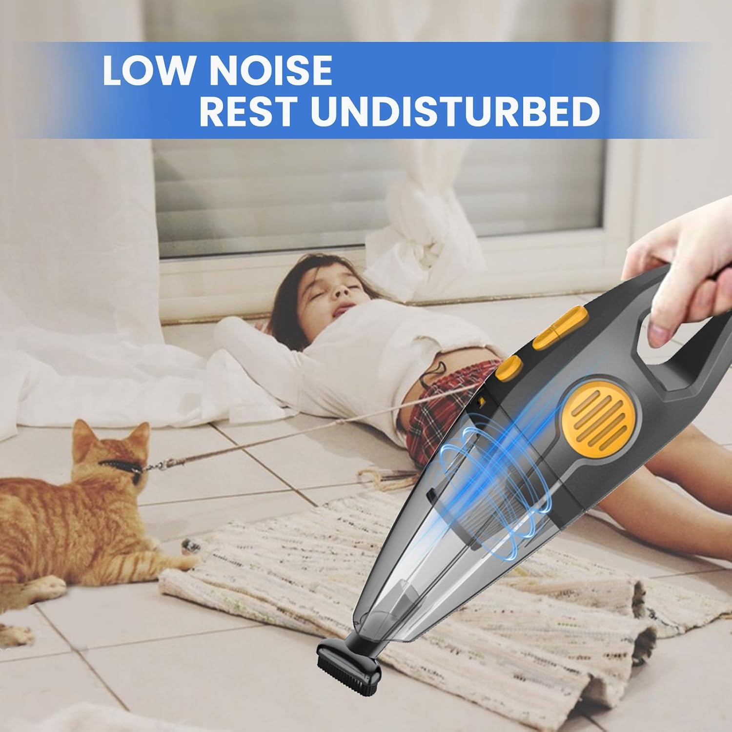 Cordless Rechargeable Portable Vacuum (Gray & Black) T723